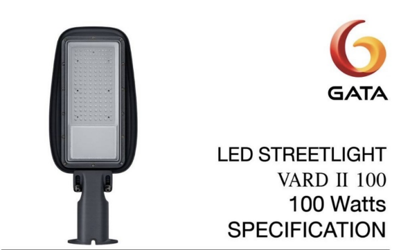 โคมไฟถนน LED VARD II 100W 6500K 10000LM