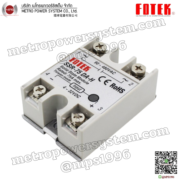 SSR-75DA-H FOTEK SOLID STATE RELAY