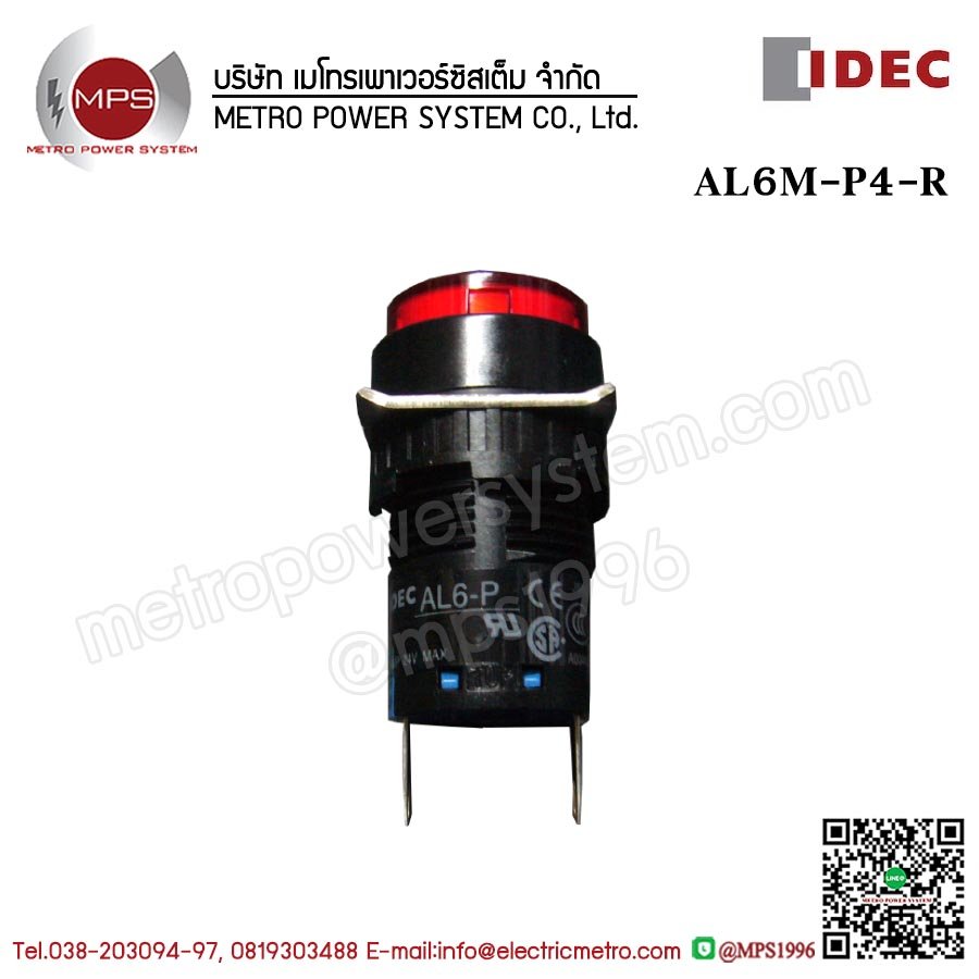 AL6M-P4R 24V IDEC PILOT LIGHT:16MM.